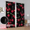 2pcs,2D plane printing Popular Curtains Cherry Parade Versatile Polyester Fabric (without rod) Outdoor Decorations Ldeal for