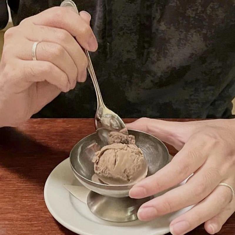 

Ice Cream Cup Stainless Steel Snack Dish Kitchen Salad Sorbet Making Bowl Bar Wine Glasses Pudding Dessert Fruit Plate Tableware