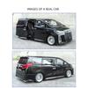 Large Size 1/18 Toyota Alphard MPV Alloy Car Model Diecast Metal Toy Vehicles Car Model Simulation Sound and Light Children Gift