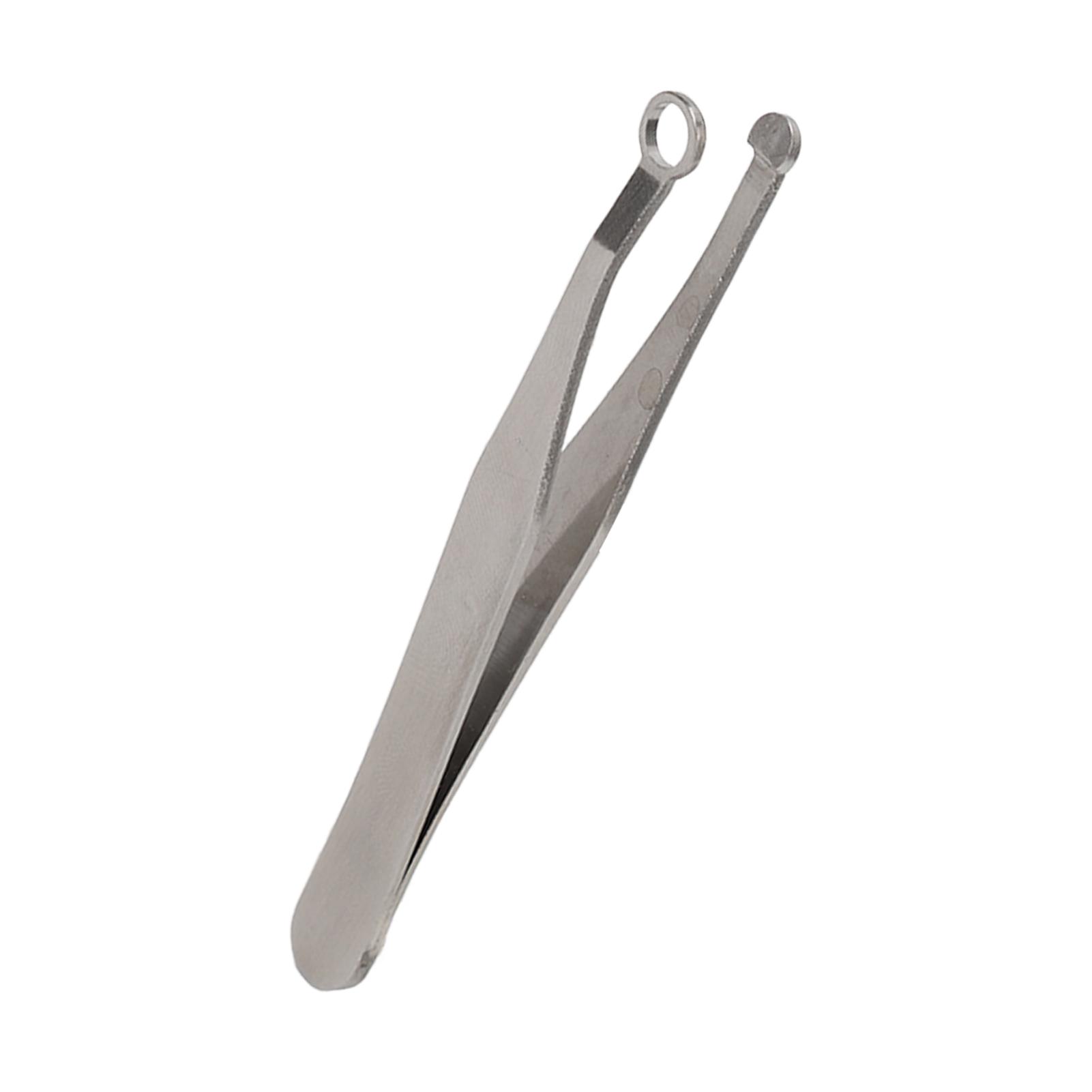 

Пинцет для стрижки волос в носу из нержавеющей стали с безопасным круглым кончиком, легко стригущий волосы в носу, для носа, бакенбард, бровей, тела