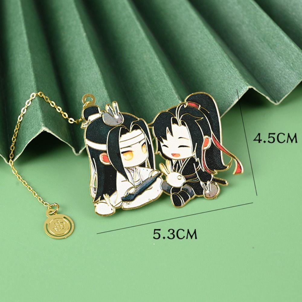 

Gift Copper Anime Bookmark Mo Dao Zu Shi Grandmaster Multicolor Metal Hollowing Bookmark Page Marker Book Clip Friends