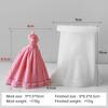 DIY Party Princess Dress Silicone Candle Mold Handmade Aroma Candle Plaster Wedding Dress Ornaments Molds Home Decoration