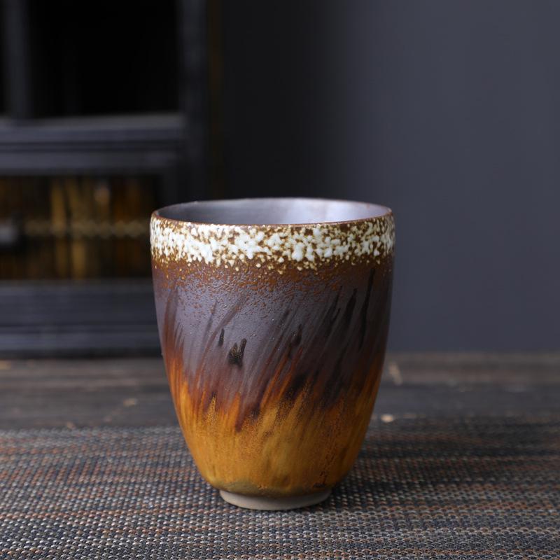 Furnace Brewing Tea Cup Small Teacup Coarse Pottery Tea Cup Creative Teacup Retro Master Cup Ceramic Single Cup