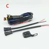 1set Motorcycles LED Spotlight Switch Fog Light Wiring Harness Relay Wire with Flash Wireless Controller Switch Universal