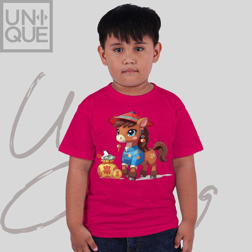 Unique and fashionable unisex children s round neck breathable T-shirt 140