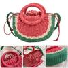 Small Hand-made Braided Bags Beach Summer Straw Bag Fashion Rattan Totes Lady Cute Watermelon Shoulder Bags Women Woven Handbags