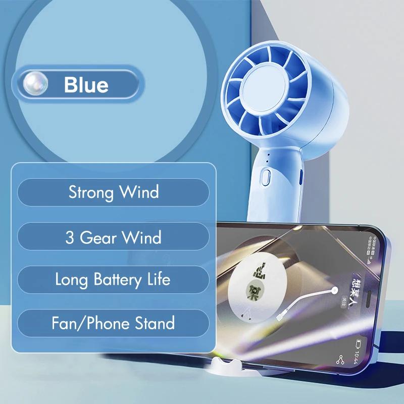 

USB-перезаряжаемый небольшой вентилятор, портативный мини-охладитель, зарядка для наружного использования, настольный вентилятор для офиса, общежития, домашнего хозяйства, студенческого стола синий
