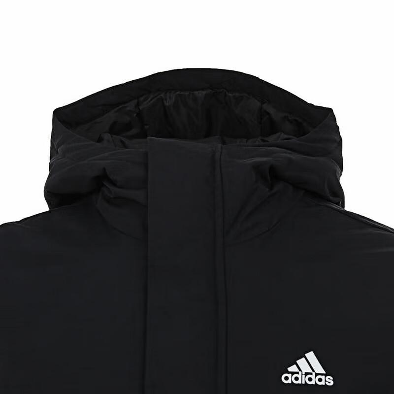 Adidas Logo Striped Printed Hooded Zip-Up Long Sleeve Jacket Men Jacket Black IX8884