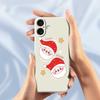 Für iPhone 17 Hülle Niedlicher Weihnachtsmann Musterdruck Gerade Kante TPU Handy Rückseite