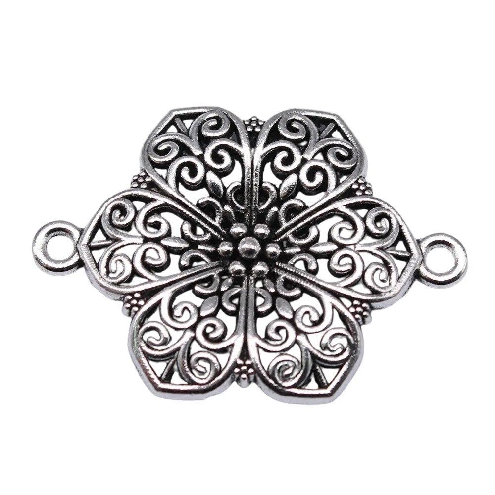 Composants de connecteur de fleur Charm de sac Cadeau pour la fabrication de bijoux