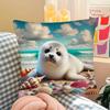 1Pc Seal Sea Cute Pillow Case Fashion Square Pillowcase Bedroom Sofa Room Ins Decoration Leisure