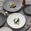 Abay Frosted Stone Pattern Ceramic Dinner Plate