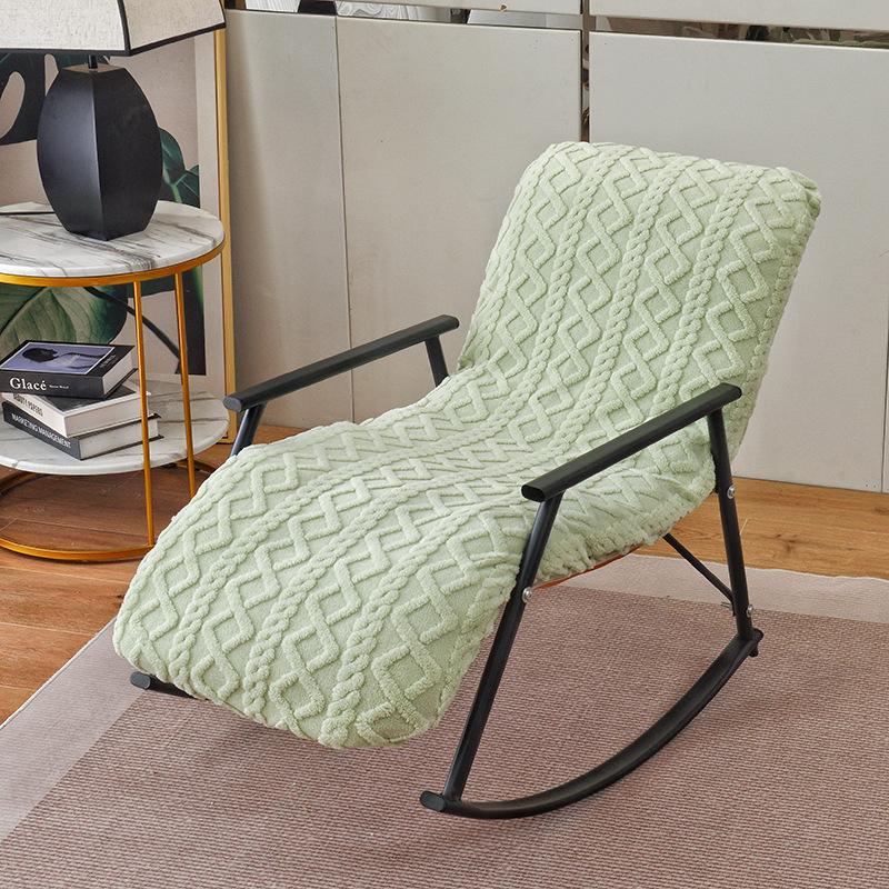 Elastic Plush Rocking Chair Cover Thicken Soft Warm Chair Protector Furniture Cover Balcony Lazy Sofa Lounge Chair Cover