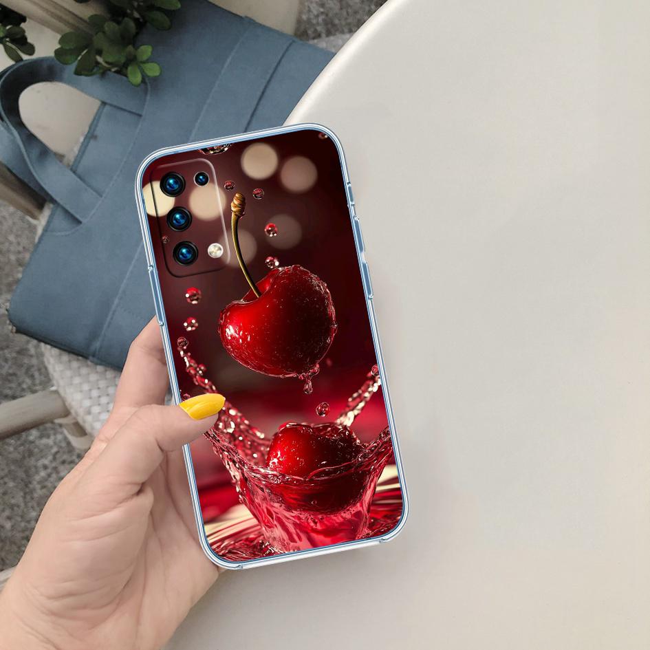 

LO24 Cherry fruit Soft Shell Transparent Phone Case for Motorola Moto Edge 20 30 40 50 S30 Fusion Ultra Pro Neo Lite + G200 G23 Motorola Moto G23