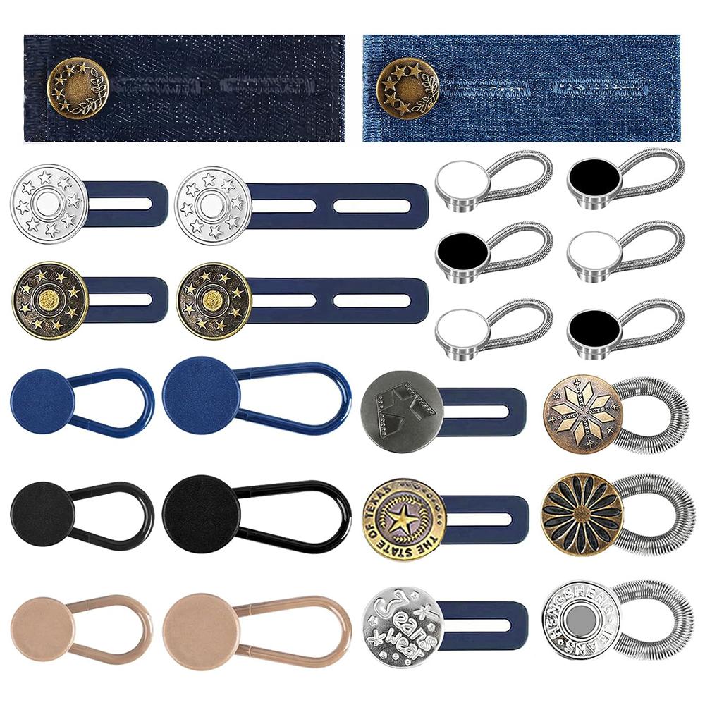 Pants Button Extender Shirt Collar Extenders Jeans Waist Extender Metal Button No Sew Button for Extender Jeans Pants Collar