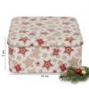 Deco Xmas Cookie Tin 15X15X7 Cm Beige Christmas Pattern