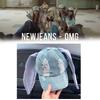Omg Newjeans Hanni Danielle Rundes Oberteil Baseballkappe mit Hasenohren für den Sommer