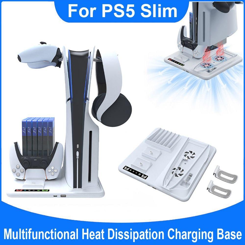 

Охлаждающая подставка для гарнитуры, держатель для хранения дисков, высококачественная консольная база для PS5 Slim