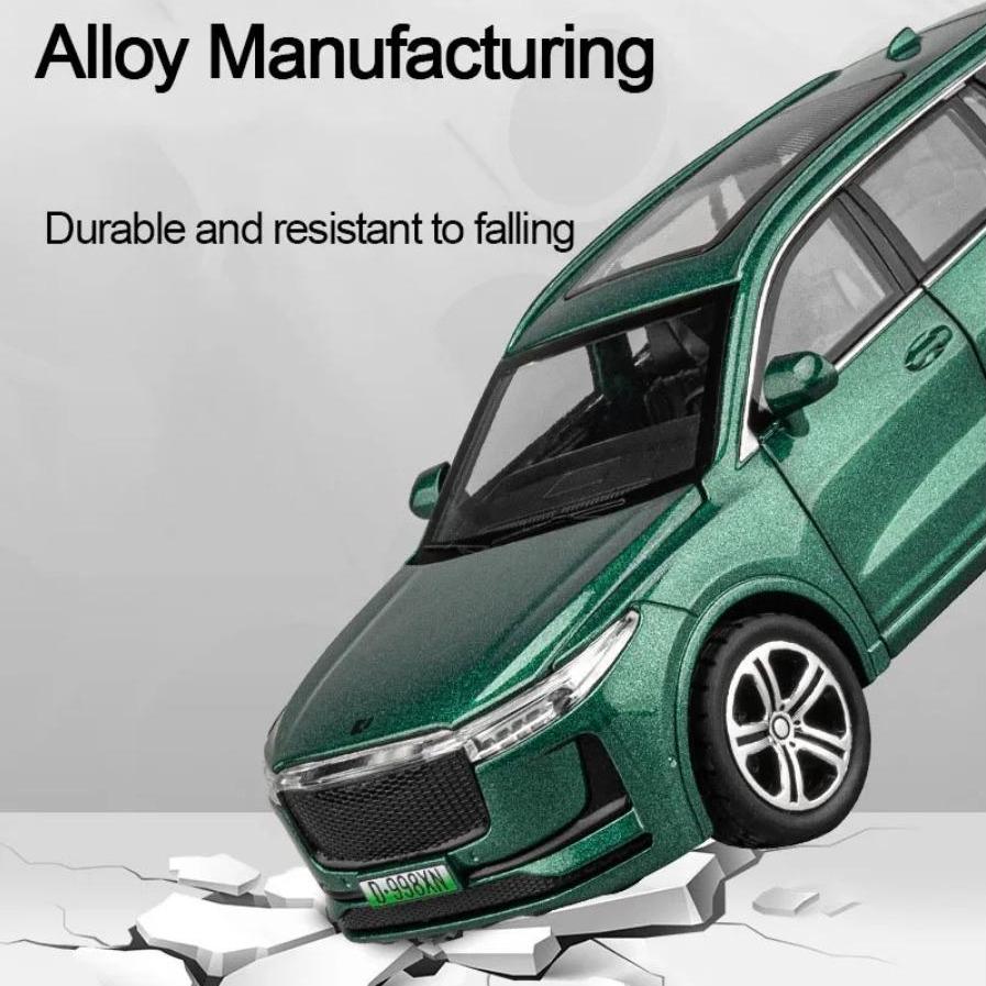 1/32 Přední ideální ONE EV slitina odlévaná z tlakového odlitku auta Model hračka Simulace vozidla Zatahovací zvuk Světelná kolekce Hračka pro děti Dárky