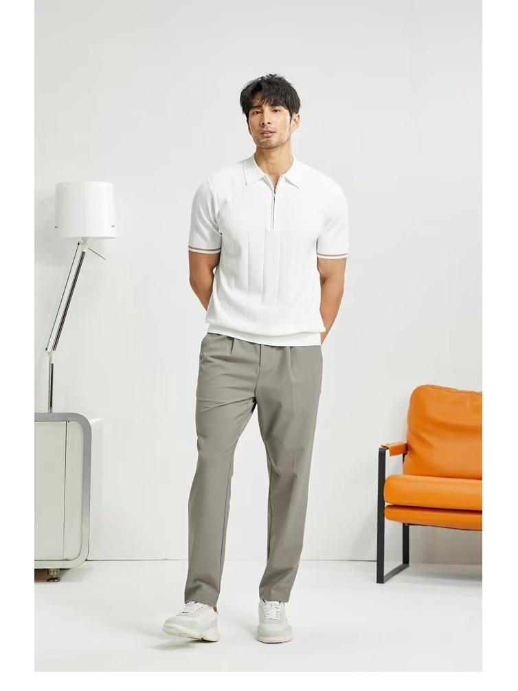 Men's Short-Sleeve Polo Shirt: Youthful, Fashionable, Japanese-Style Summer 2023 Design