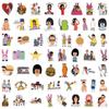 55-110 Cartoon Graffiti Stickers: Happy Burger & Bob's Burgers for Car Trunks