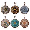 Ceramic Coasters Heat Insulation Mat for Kitchen Dining Anti-Scalding Cork Bottom Bowl Cup Mat Table Home Decor