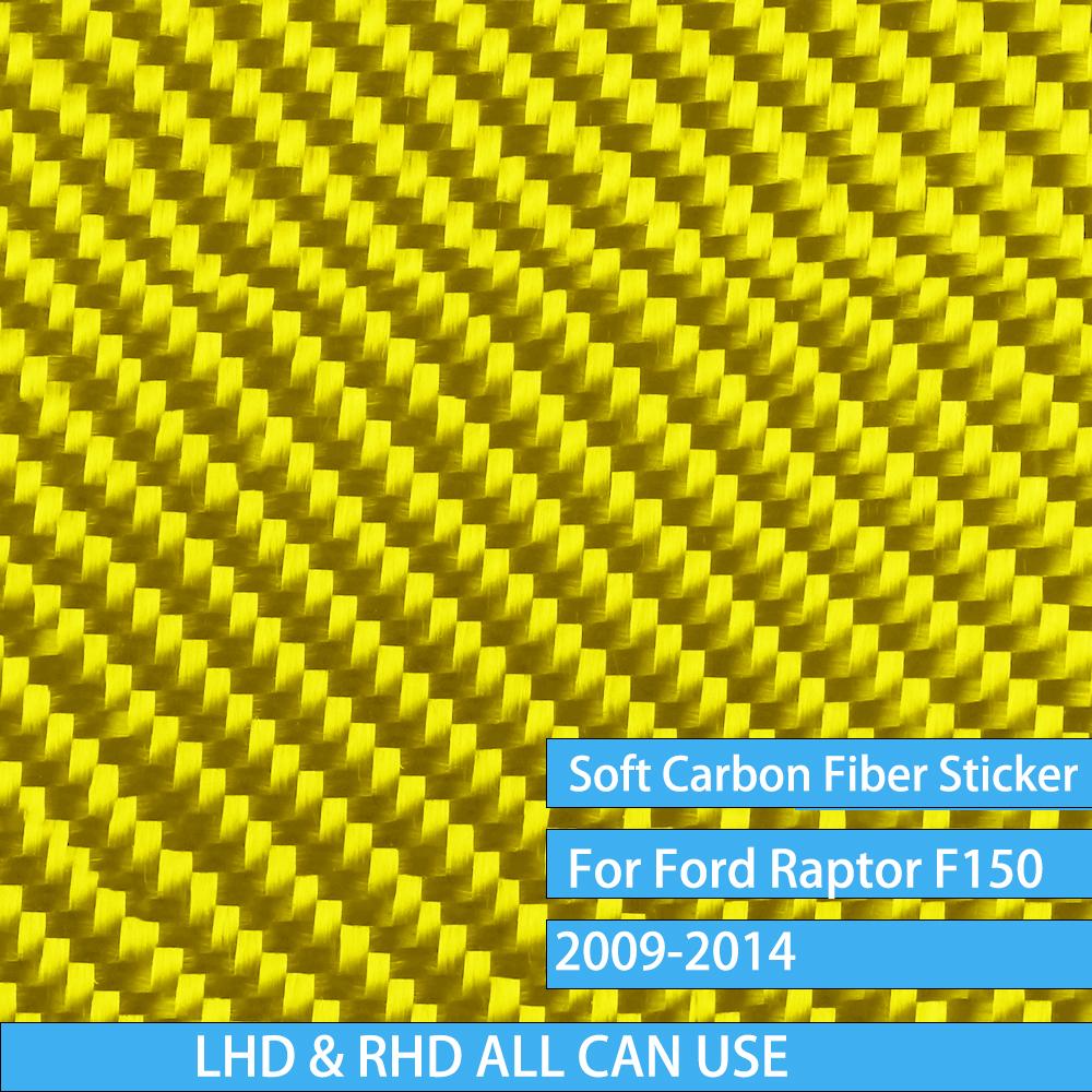 For Ford F150 Raptor 2009-2014 Real Carbon Fiber Headlights Sides Auto Trim Accessories Interior Cover Tuning Decorative Sticker