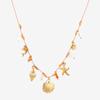 Dopamine Necklace and Bracelet with Whale, Starfish, Shell, 18k Stainless Steel, Multi-Color Conch Pendant.
