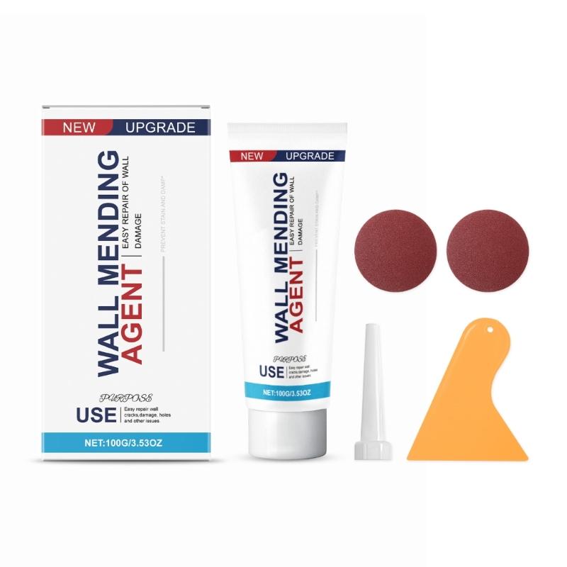 Wall Peeling Gaps Repair Cream Wall Repair Paint Tool With Scraper 100g Quick Drying Wall Repair Agent Easy to Use 1