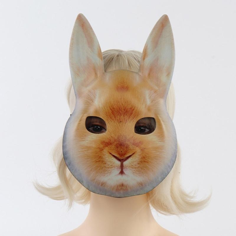 Realistic Anime Horror Rabbit Mask Lightweight Practical Plastic With Adjustable Strap For Cosplay Halloween Costume Event