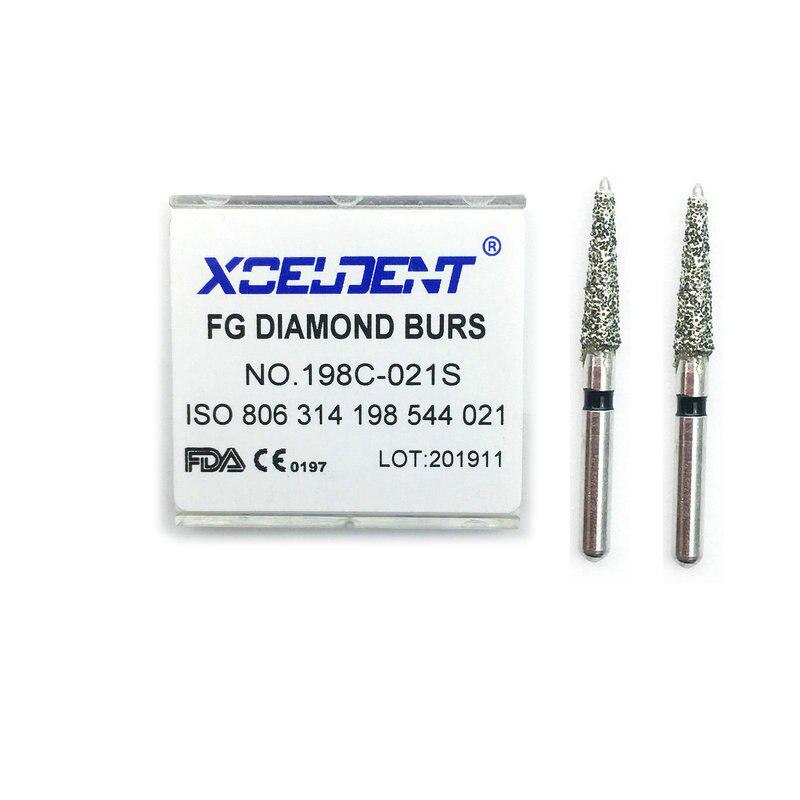 10 Stück Dental-Diamantbohrer zum Polieren, Glätten von Zahnpolierern, super grobe Zahnaufhellungswerkzeuge, 198C-021S