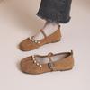2025 Brand Ladies Shoes Shallow Women's Flats Fashion String Bead Casual New Light Comfortable Plus Size Flat Low Heels Zapatos
