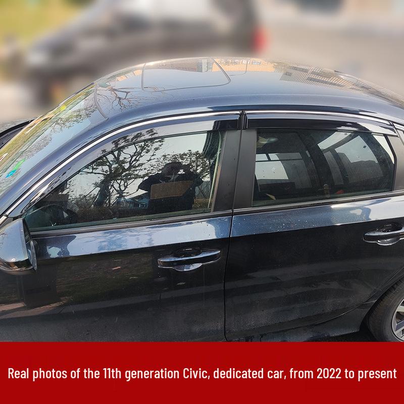 Honda Tenth Gen Accord, Civic, Lingpai, and Fengfan Car Window Rain Visor - Sun and Rain Guard for CR-V, XRV