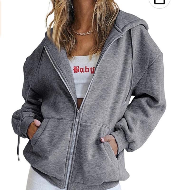 Teen Casual Zipper Hoodie with Turn-down Collar