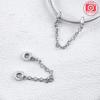 New Copper Colour Bead Linked Hearts Safety Chain Charm Fit Original Bracelets Fashion Diy Woman Jewelry Making