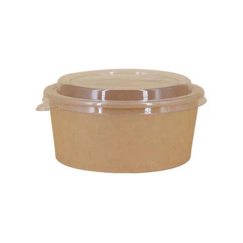 Одноразовые крафтовые бумажные миски для еды Ronghe с крышками 1000ml