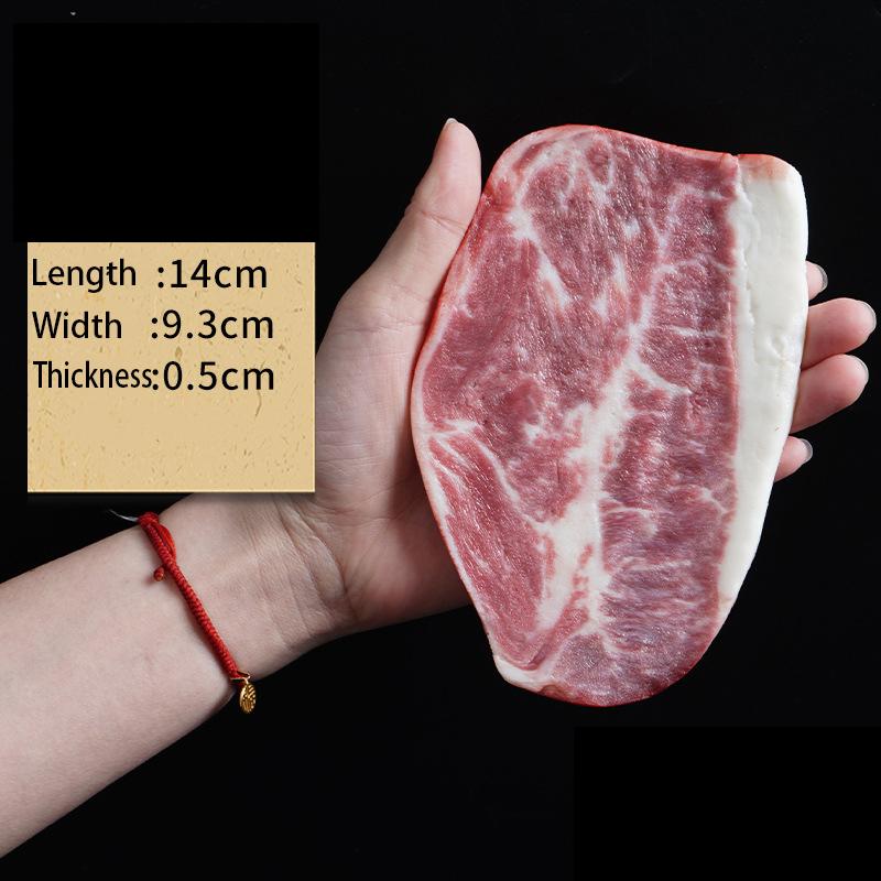 Artificial Meat PVC Simulation Steak Model Roast Pork Bacon Restaurant Barbecue Western Food Decor Fake Food Photography Props