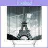 Eiffel Tower Polyester Shower Curtain With City Nightscape Bridge Design For Bathroom Decor