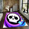 Purple Skull Pattern carpet Non-slip rug suitable for living room and bedroom sofas