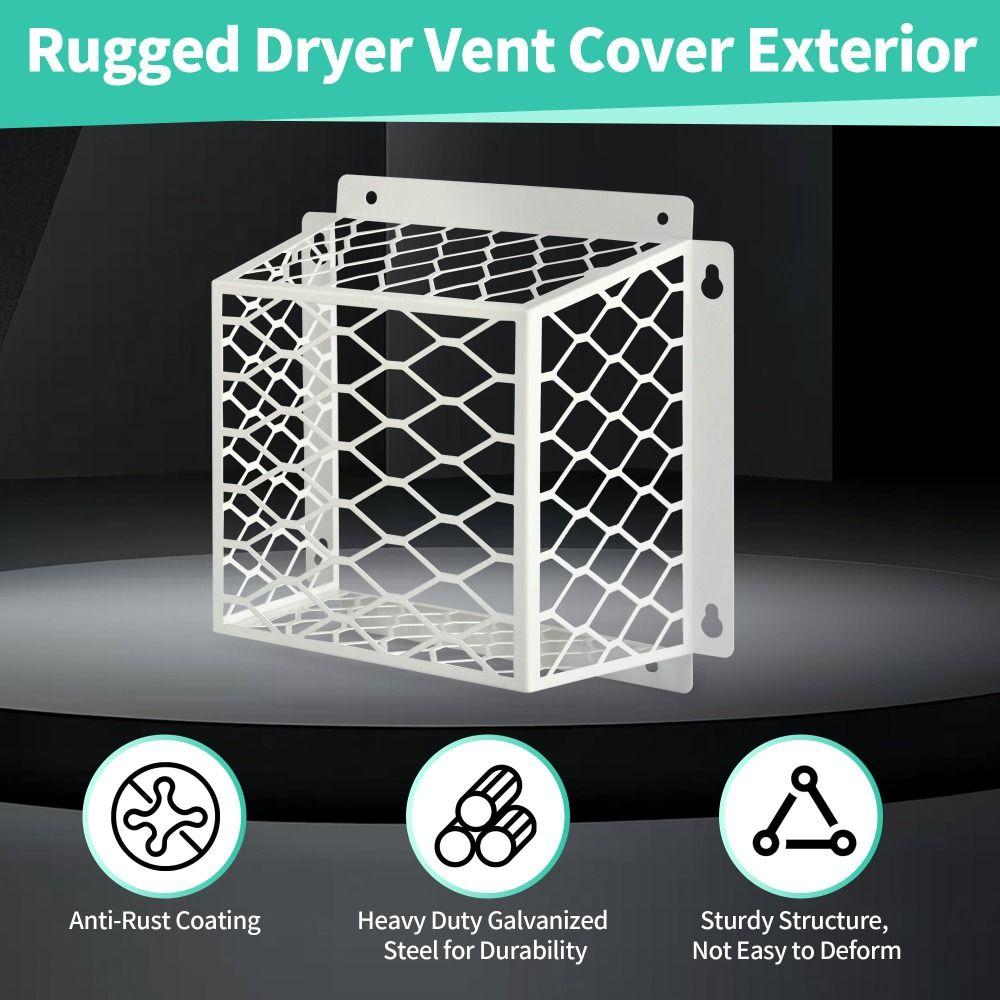Weatherproof Outdoor Vent Cover Wear-Resistant Stainless Steel Exhaust Protector Rustproof Universal Fit Dryer Vents Cover