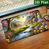 Rectangular Doormat 1pc, Spring Valley Nature, Welcome Doormat, Non Slip Easy To Clean Entrance Rug, Perfect for Kitchen/ Bathroom/ Porch/ Living Room