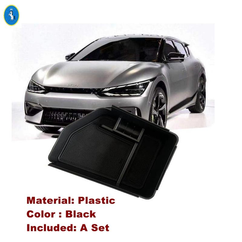 For Kia EV6 GT LHD   Car Storage Box Car Central Armrest Storage Box Organizer Center Armrest Container Box Accessories