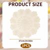 1-Pack Vintage Lace Placemats - 15.7'' Large Crochet Lace Tablecloth Doilies - Handmade Embroidered Round Table Overlay for Dining, Tea Party,