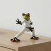Taekwondo Frog Figurine, Black Belt Green Frog Statue, Resin Martial Arts Animal Sculpture for Home, Room Decor, Housewarming Gifts