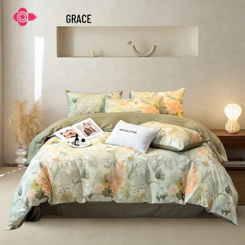 Grace Brushed 40s Combed Cotton Four-Piece Bedding Set