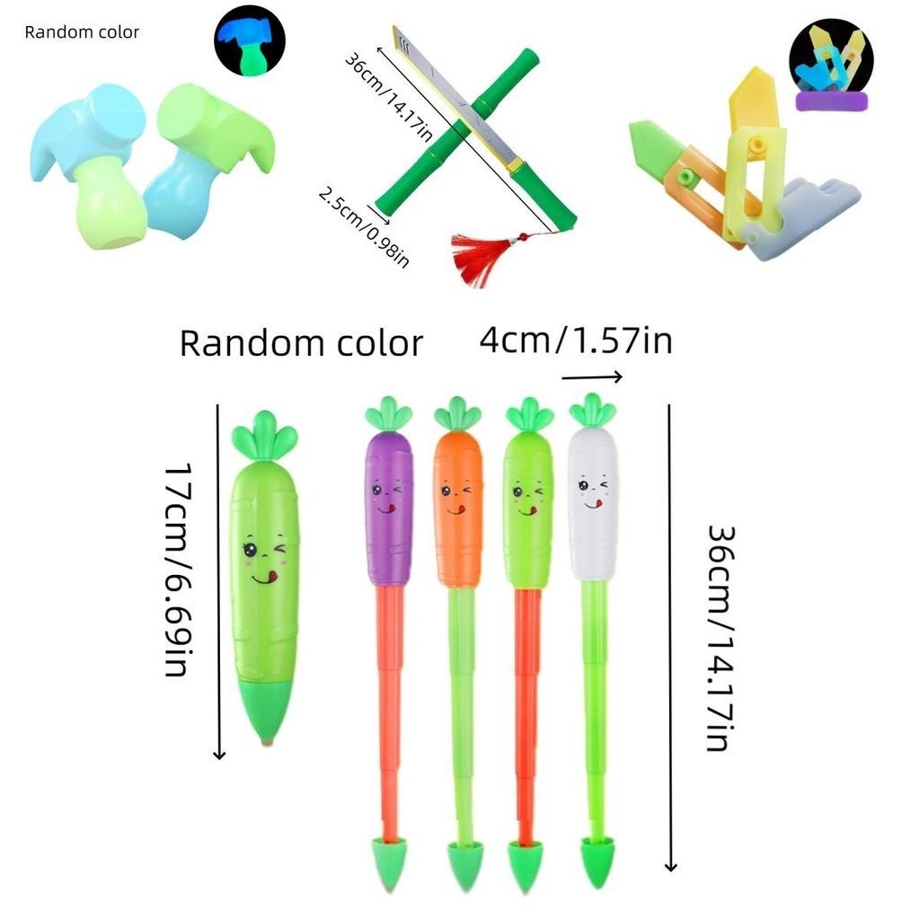 Gravity Carrot Knife With 3d Design Glowing Butterfly Knife Flashy Printed Carrot Knife And Night Light Carrot Knife