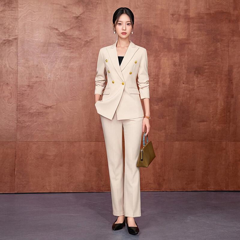 Tluoman Women s Professional Suit Set with Straight Pants 4XL