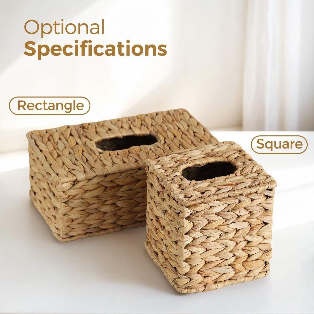 Dekorativer Taschentuchboxbezug Natur Serviettenhalter Langlebige Taschentuchbox für Wohnzimmer Schlafzimmer