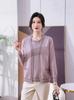 2023 Stylish Autumn Knit Top Set for Middle-Aged & Elderly: Two-Piece Inner Layer Shirt