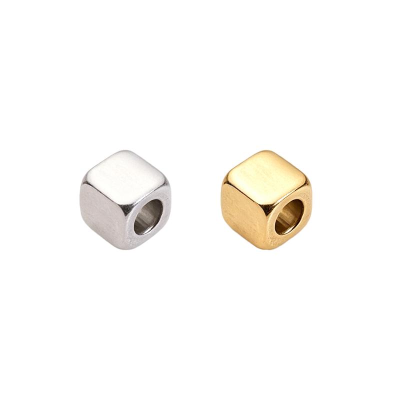 Stainless Steel Rounded Corner Spacer Beads for DIY Jewelry.
